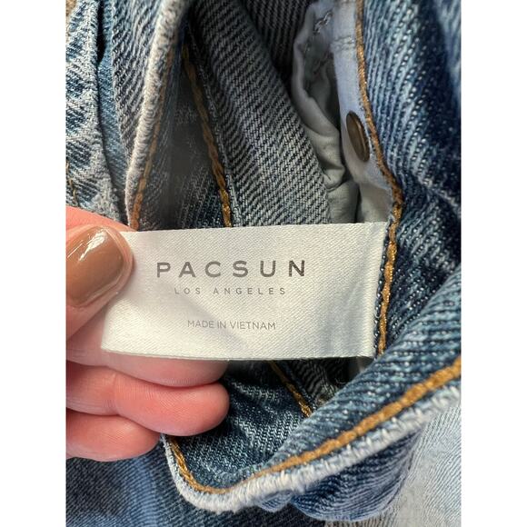 PacSun Women's Jeans, Size 24 Straight, High Rise, Two-Tone, Button Fly - Picture 5 of 9